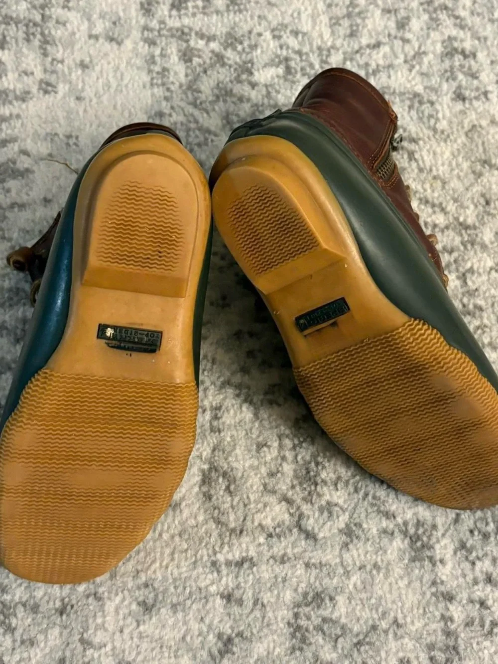 Size 5 Womens Sperry Brown & Green Duck Boots
